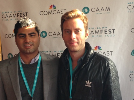 Amir Noorani (left) and Mike Gut (right) at the 2013 CAAM Film Festival 